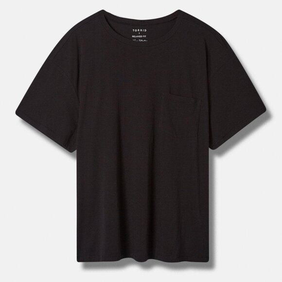 Cotton Jersey Crew Neck Pocket Tee - Picture 1 of 10
